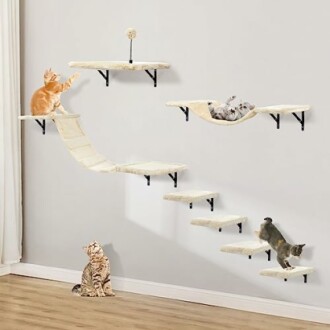 Wall-Mounted Cat Climber Set