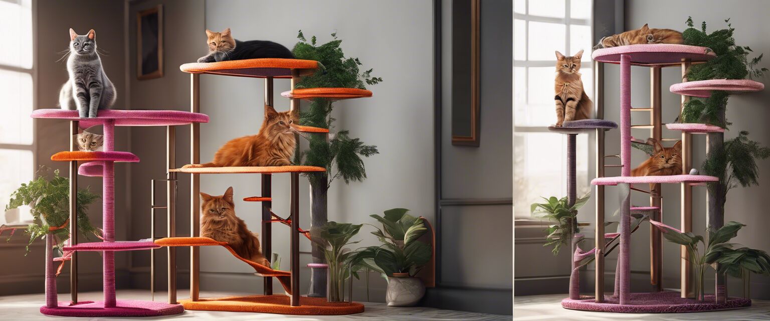 Chic designer cat tree